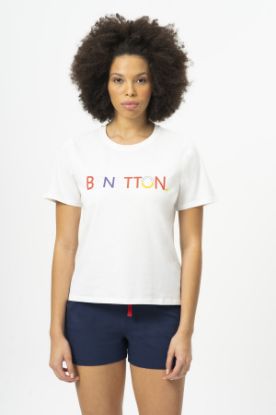 Baskılı Kadın Tshirt Bnt-w20382 Bej resmi