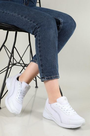 Kadın Beyaz Gümüş Sneaker Günlük Spor Ayakkabı 101090174 resmi