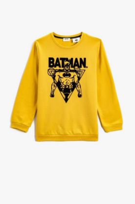 Erkek Çocuk Batman Baskılı Lisanslı Sweatshirt 3wkb10071tk resmi