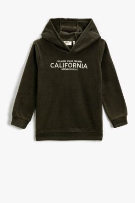 Baskılı Kapüşonlu Sweatshirt resmi